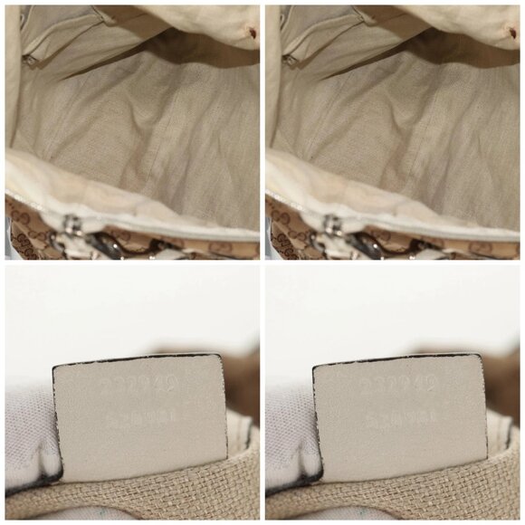 GUCCI GG Canvas Horsebit Tote Bag 2way Beige Gold 232949 Auth 146265 - Picture 15 of 16